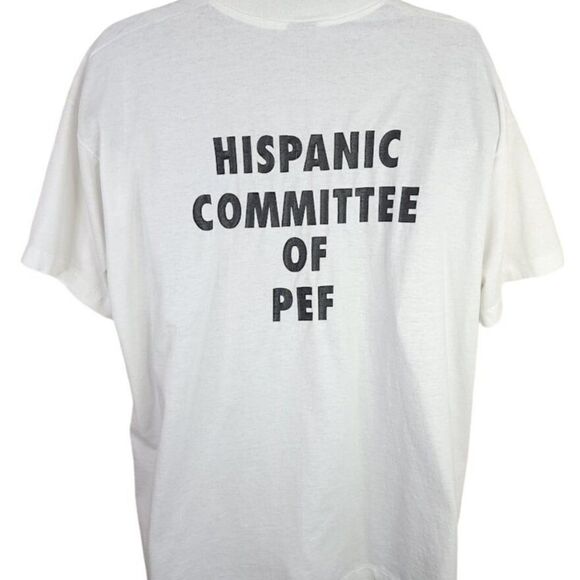 Hispanic Committee Of PEF T Shirt Vintage 90s Public Employees Federation NYC - Picture 3 of 8
